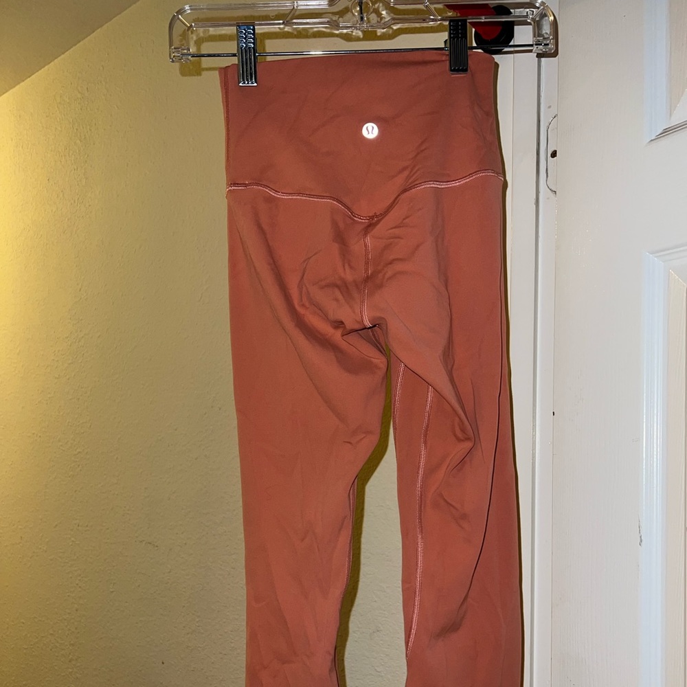 Lululemon Align leggings in color “rustic coral”; size 2